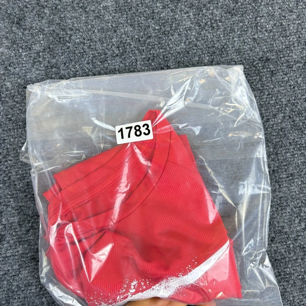 Nike Dri-Fit T-Shirt Boys XL Red White Swoosh Logo‎ Raglan Sleeve Activewear